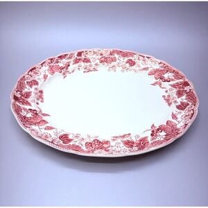 Vtg Johnson Brothers Strawberry Fair 13.5" Large Oval Serving Platter Plate